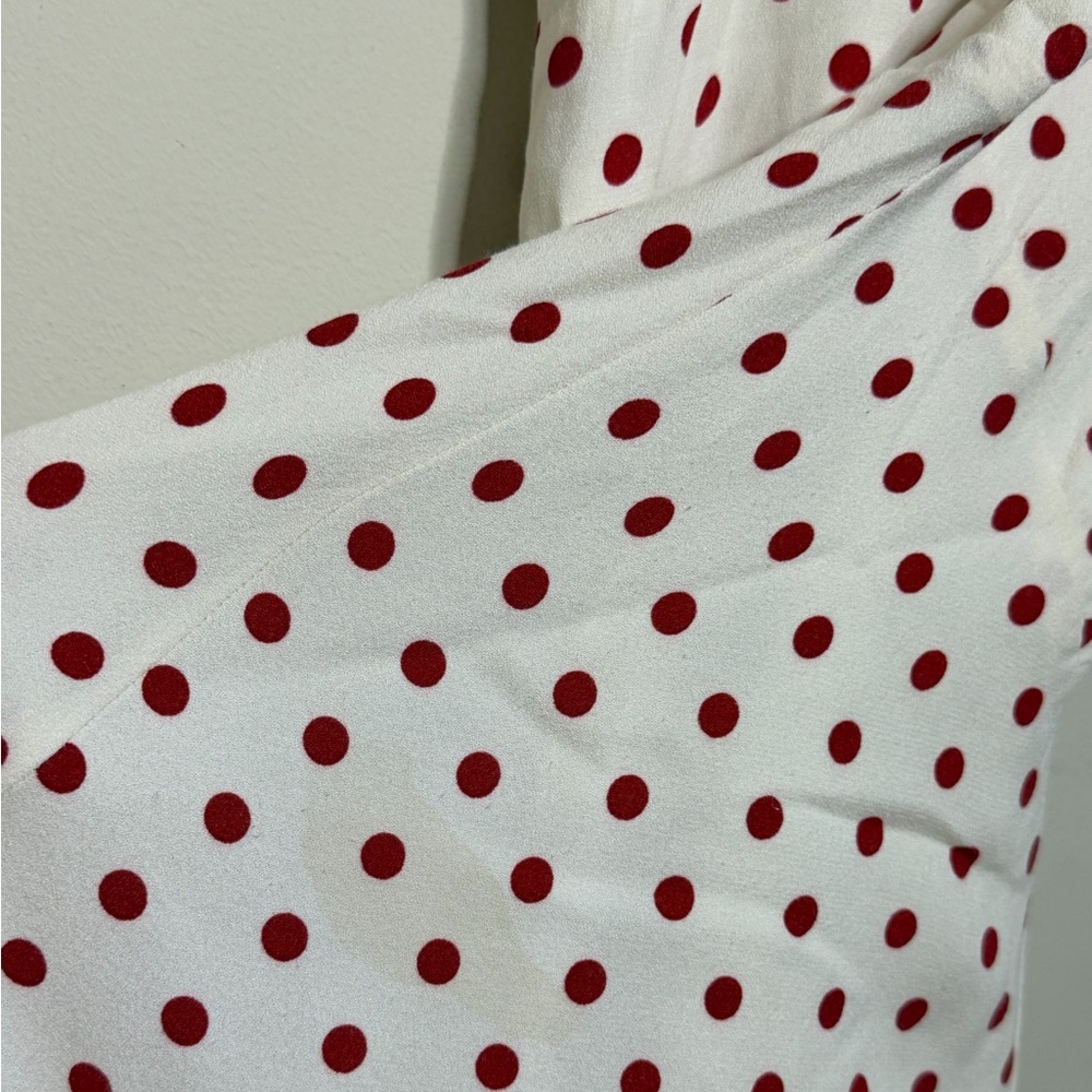 Reformation Naira Mini Dress in Ketchup Dot - Picture 5 of 8